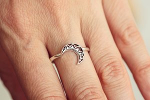 Sapphire Tear Drop Ring
