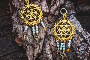 Clover Green Pendant Earrings