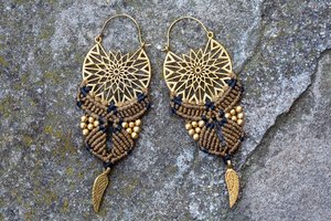 Sky Blue Beaded Earrings