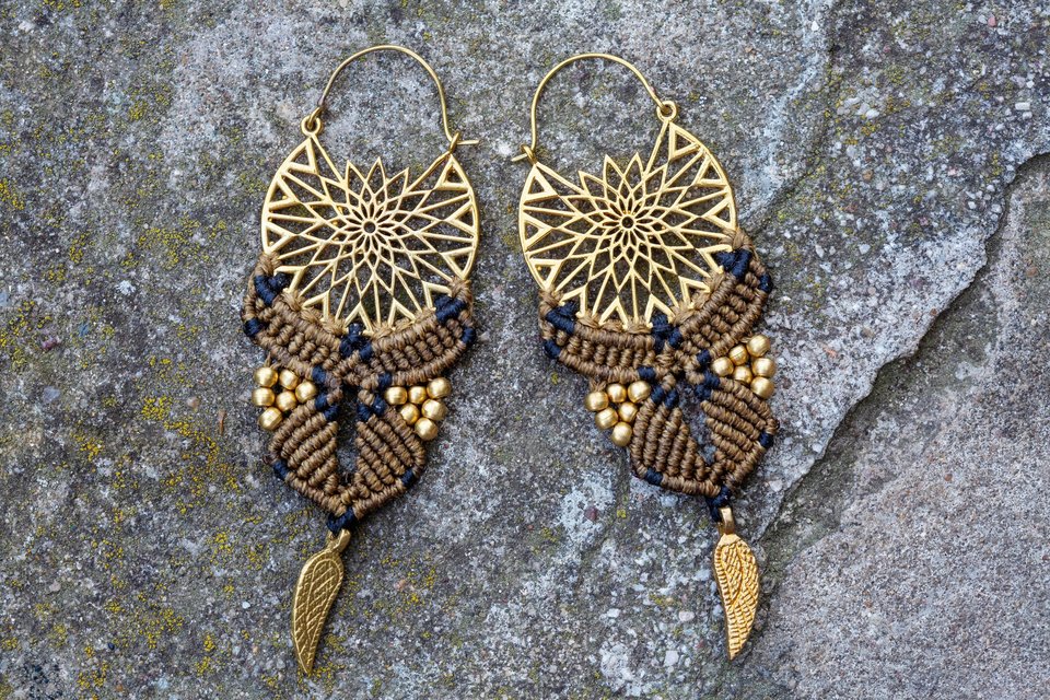 Powder Blue Beaded Earrings